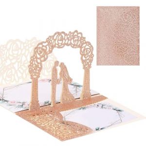 AIBAOBAO Carte mariage Félicitation 3d, Carte Anniversaire Mariage Pop Up, Carte Voeux Mariage avec Enveloppe, Carte de Saint Valentin, Cadeau de Mariage pour Couple Anniversaire (zjc nl, neuf)