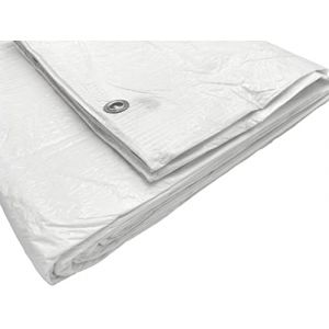 SKIR'CO Bâche blanche 2 x 3 m - Imperméable - 55 g/m² - Avec œillets - Bâche de protection pour voiture - Bâche multifonction (Skirmantas, neuf)