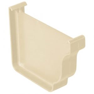 First Plast - Gouttière PVC carrée BEST - Fond de naissance pour gouttières PVC BEST - sable - First Plast (Brico Concept, neuf)