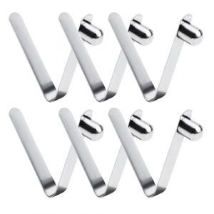 Clips à Ressort de Kayak, Clip à Ressort à Bouton-Poussoir, 6 mm Bouton Poussoir à Ressort Clip, Alliage d'acier Clips à Pression pour Kayak, Clips À Ressort pour Pôle de Tente de Kayak, 6 Pièces (CUTTY, neuf)