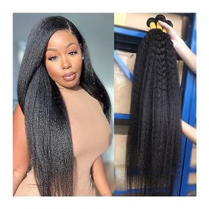 Extensions de cheveux Bundles de tissage de cheveux péruviens droits de couleur naturelle Bundles de cheveux humains crus Extensions Remy vierges 1/3/ 4 Bundles for les femmes Faisceaux de cheveux hu (qiyueshanghang, neuf)