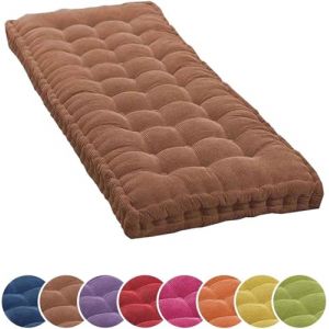 Coussin de Banc Exterieur intérieur 100x40/120x40/140x40/150x50/180x55cm Banc Assise Coussin 8-10cm Jardin Coussin D'assise Epais Coussin de Sol Canapé pour Maison Patio Balançoire(Color 1,110x55cm(43 (zhangyanwen0702, neuf)