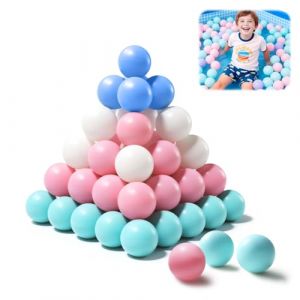 Shyllin Balles en Plastique Multicolores 100 Pièces sans BPA,5,5 cm,Couleur Bonbon,Boule pour Bébé Balles,Balles de Jeu Colorées pour la Piscine à Balles pour Bébé,la Piscine pour Enfants (XFJIN243, neuf)