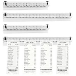 CHUANFU 4 Pi&egrave;ces Porte Bons Commande Restaurant Autocollant, Fiches Porte Ticket Commande Montage Mural, Support Mural pour Bon pour Cuisine Bar Ticket Menu Ch&egrave;ques (30 cm, 20 cm) (CHUANFU, neuf)