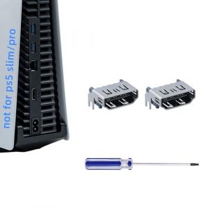 Mcbazel Lot 2 Port HDMI Connecteur de Prise de Charge, Remplacement du Connecteur D'interface de Port de Charge de HDMI pour PS5(Pas pour PS5 Slim/PS5 Pro) (InniSpec, neuf)