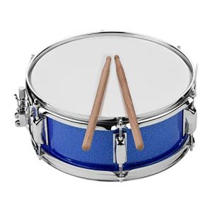 SHUAIGUO Caisse claire de 12 pouces avec baguettes, bandoulière, clé de tambour, instrument de percussion pour étudiants débutants, caisse claire de marche, ensemble de caisse claire portable (SENOUJIA, neuf)