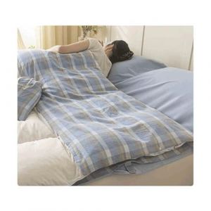 YUTZRIQP Drap de Sac de Couchage 1 2 Personnes Ultral&eacute;ger Doublure de Sac de Couchage Drap de Voyage en Coton Portable pour H&ocirc;tel Auberge Camping(Sky Blue,120x210cm-47x82) (QXYWBHD, neuf)