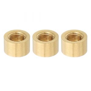 PATIKIL &Eacute;crou de Couplage en Laiton pour Tuyau de Lampe, 3 Pi&egrave;ces 10mm Long M10 Fine Round Thread Sleeve Lamp Pipe Adaptor Rod Connector Hardware, 16mm Od. (PATIKIL UK, neuf)