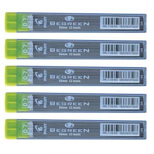 PILOT Lot de 5 Etuis de 12 mines qualit&eacute; tr&egrave;s r&eacute;sistante 0,7 mm PPL-7-2B-BG (Stock Bureau Maison Bien-&ecirc;tre, neuf)