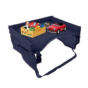 KUENG Tablette De Voyage Voiture Enfant Tablette Voiture Enfant Siège Arrière de Voiture Organisateur avec Plateau Voiture Bureau Voyage Plateau Dark Green (ZBLanc, neuf)