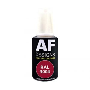 Alex Flittner Designs Stylo de retouche RAL 3004 Rouge pourpre mat 20 ml Stylo de retouche acrylique Peinture de retouche Peinture de retouche pour bois, m&eacute;tal, meubles, salle de bain (2Store24, neuf)