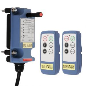 Mini T&eacute;l&eacute;commande sans fil pour pont roulant grue pour industriel 4 canaux boutons 220V &eacute;lectrique Treuil Remorque &agrave; benne basculante radio 2 &eacute;metteurs et r&eacute;cepteur Saga-L6 (Factory-Direct Company, neuf)