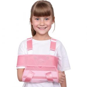 Maintien du bras &Eacute;charpe de bras pour enfants, &eacute;charpe de bras respirante pour le bras cass&eacute;, le coude, le poignet et la r&eacute;cup&eacute;ration des blessures(Rose,S) (ENLUNTRA FR, neuf)