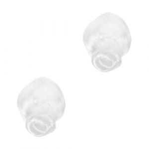 DEARMAMY 2 Pièces Perruque Mamie Adulte Blanche Réutilisable Chignon Confortable Cosplay Halloween Noël Accessoire Déguisement Dame (Liiane, neuf)