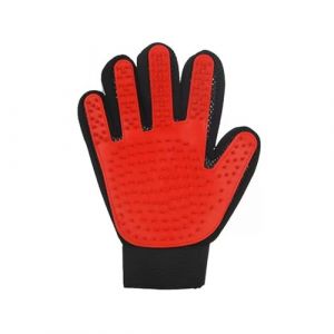 Peigne à poils d'animaux | Gant de toilettage et de massage à 5 griffes pour chiens et chats, gant de nettoyage avec poils en silicone (rouge, droite) (qigebmingzfj, neuf)