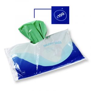 Lot de 100 sacs pour d&eacute;chets incontinence senteur pomme (COULEUR SENIOR, neuf)