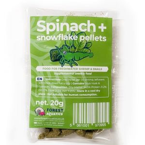 Nourriture aux &eacute;pinards et flocons de neige pour crevettes cerises et tous les habitants du fond 20 g (NBLAKE AQUATICS, neuf)