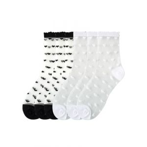 TPZORJX 6 paires chaussettes pour femmes – chaussettes bas fins chaussettes en maille transparente cheville d'été fine maille verre cristal chaussettes en dentelle bas fins pour femmes et filles (Sunlaxy OU, neuf)
