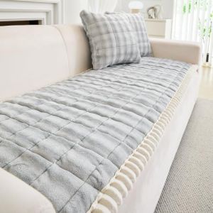 GKXLH Housse de canap&eacute; &eacute;paisse - Nouvelle Polaire Douce au Lait Housse canape 2, 3, 4 Places, Universelle Housse canap&eacute;, antid&eacute;rapante Housse canap&eacute; 3 Places pour Protecteur de canap&eacute; (90x210cm) (HTDirect Store, neuf)