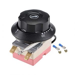 sourcing map NC 250V 16A 50-300C Contrôle Température Interrupteur Thermostat Capillaire pour Four Réfrigérateur Chauffage 2m avec 2 Vis&2 Bornes à Sertir (Weisser Berg, neuf)