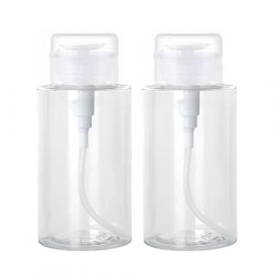 300 ML Pompe Dissolvant Bouteilles à Pompe,Flacon Pompe Vide,Pompe Distributeur Distributeur Pression 2 Pièces Flacon Pompe Vide Plastique Distributeur de Liquide,pour Démaquillant,Vernis à Ongles (Orrdiffi, neuf)