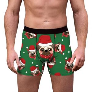 NaLatia Calecon Personnalise Homme, Homme Calecon No&euml;l, Sport Boxer Homme Pas Cher Rigolo Noel Calecon Microfibre Shorty Transparent sous-V&ecirc;tements, Cale&ccedil;on de nouveaut&eacute; Personnalis&eacute; (GUnakd, neuf)