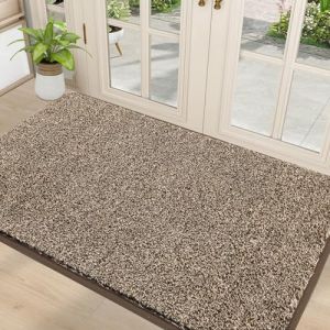 Pauwer Grand paillasson, 90 x 150 cm, anti-salissures, pour intérieur et extérieur, antidérapant, lavable en machine, tapis d'entrée absorbant (Pauwer Enyhom, neuf)