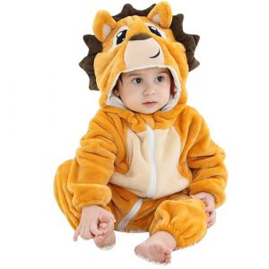 HAHASHOW B&eacute;B&eacute; d'hiver Grenouill&egrave;res Combinaison Unisexe Flanelle Barboteuses Manteau &agrave; Capuche Enfants Pyjama Jumpsuit pour Gar&ccedil;on et Fillex 18-24 Mois, H&eacute;risson (BabyHome Supply, neuf)