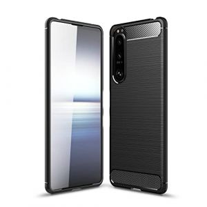 CruzerLite Coque pour Sony Xperia 5 iii - Texture en fibre de carbone - Absorption des chocs - Coque pour Sony Xperia 5 iii (2021) (noir) (Swiss case Limited, neuf)
