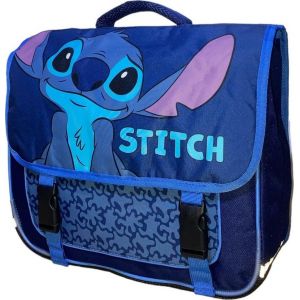 arlis Cartable Scolaire Licence - Qualité supérieure en 38 cm - Dimensions: Hauteur 33cm, largeur 38 cm, profondeur 14 cm - Cartable équipé de réflecteurs (Cartable Stitch bleu) 38 X 14 X 33 (LICENCE UNVER, neuf)