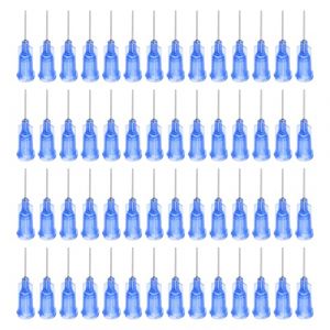 QUARKZMAN Aiguille industrielle &agrave; bout rond 22G 1/2 pouce de longueur avec connecteur &agrave; vis de verrouillage Luer, Aiguille de distribution pour pistolet &agrave; colle liquide, 100 pi&egrave;ces (bleu) (QUARKZMAN, neuf)