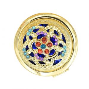 YIPFEN 1 Pcs Miroir de Poche Grossissant Vintage avec Vergr&ouml;&szlig;erung, Miroir Main pour Maquillage, Miroir Pliable pour Sac &agrave; Main, Miroir Portable Unisexe (shengguangshangmao., neuf)