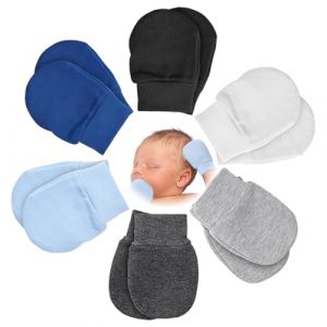 BIKPRST 6 Paires De Gants Pour Bébé Mitaines En Coton Mitaines Anti-Agrippantes Pour Bébés Garçons Et Filles De 0 À 6 Mois (CHI XUELIANG DE DIAN, neuf)