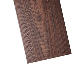 Livelynine 16 Dalles PVC Adhesives Sol Bois Acajou 90x15cm Parquet Adhesif Sol Salle de Bain Escalier Lino Sol Rouleau Cuisine Lavable Papier Peint Adhesif Mural Bois Salon Chambre Revetement de Sol (Livelynine Euro, neuf)