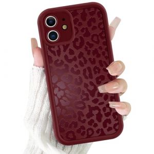 ZhuoFan Coque pour iPhone 12 Mini 5,4&rdquo;, Aesthetic L&eacute;opard Motif Design &Eacute;tui Rouge Mat Housse Mince Souple Silicone Filles Dames Case Antichoc Bumper Protection de la cam&eacute;ra Cover, 06 (BAROR TRADING, neuf)
