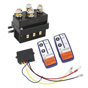 Kit Relais de Treuil 12 V 500 A, Commutateur de Contacteur de Relais de Treuil, Relais de Treuil Automobile, Relais de Treuil électrique Durable Pour Tondeuses de Motoneige ATV (Vkander, neuf)