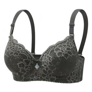 Soutiens-Gorge Femme Soutien Gorge avec Armature Brassi&egrave;re Soutien Gorge Push Up Bra Top Comfit Respirant Brassiere Sexy sous Vetements Feminins Bralette V&ecirc;tements 2025 Mes Commandes Gris Fonc&eacute; L (mihongmd, neuf)