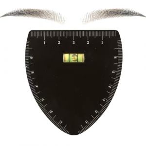 R&egrave;gle pour conception des sourcils - R&egrave;gle r&eacute;utilisable de mesure rapide pour sourcils, accessoires de beaut&eacute; pour voyages, spa, bureau, compact de poche pour salon de coiffure et usage (Papea, neuf)