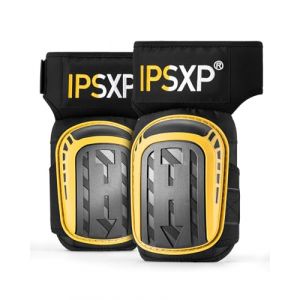 IPSXP Genouillères Professionnelles pour le travail, genouillère carreleur,le Jardinage et la Construction, avec double coussin en gel épais et sangles antidérapantes réglables, 1 paire (EU-YAN, neuf)