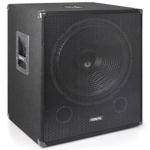 VONYX SWA18 Caisson de Basse Amplifié 1000W - Subwoofer pour DJ 18", Insert pour Pied d'Enceinte, Réglages pour Le Son, la Fréquence et la Phase, Solide et Facile à Transporter (Sono Matériel, neuf)