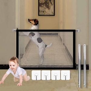 Barriere Chien Barriere de Securite,Grille de Protection Pliable pour Chien, Chat, Porte Magique pour,Barrière de Sécurité Filet Portables,Barrière Escalier .(180 * 80) (xuran-US, neuf)