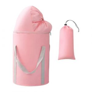 Amagogo Pied Bath Backet Pied Bath Bath Pliage Pratique avec des poignées Maison de bain à pied du ménage Baignoire de pied à pied pour le camping, Rose (amagogouk, neuf)