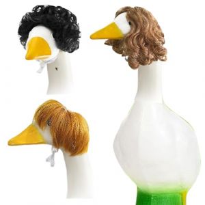 Perruque Canard de Porche - 3 Pièces Perruque Drôle Canard De Porche Pour Jeu De Rôle - Accessoires Déguisement Drôles Décoration Extérieure Résistante Intempéries Pour Jardin Terrasse (Cameriu, neuf)