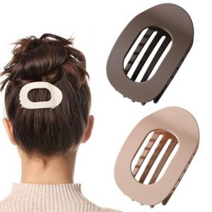 Pince à Cheveux Plate, Barettes Cheveux Femme, Pince à Cheveux Bec De Canard, Pince Plate Pour Cheveux, Pince Cheveux Femme Plate, Pinces à Cheveux Au Design Courbé, Pince Cheveux Forte Tenue (C+D) (sSaangiAO, neuf)