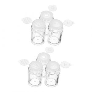 DEARMAMY 6pi&egrave;ces Flacon De Poudre Vide Contenant De Poudre Cosm&eacute;tique Pour Maquillage Et Fournitures De Beaut&eacute; Lot De Petits Pots Avec Couvercle Herm&eacute;tique Et Filet &Eacute;lastique (Liiane, neuf)
