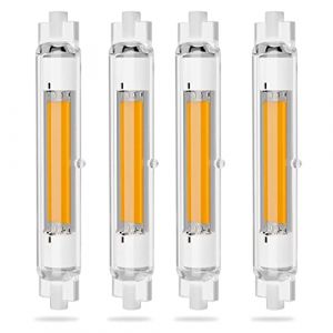 Ampoule LED R7S 118mm 30W Dimmable, Blanc Chaud 3000K, 3000LM, Équivalent Lampe Halogène R7S J118 300W, Sans Scintillement, Ampoule R7S 118mm Slim COB LED pour Applique Murale, Lampadaire, lot de 4 (Sjj-eit, neuf)