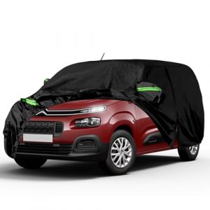 Housse de Protection Voiture pour Citroen Berlingo 2018-2023, LWB Bâche Voiture Étanche avec Fermeture à Glissière, Serrure et Bandes Coupe-Vent pour Protection Contre Le Soleil, Neige, Pluie (raisetty, neuf)