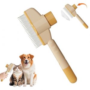 PZCC Brosse Chien Chat Autonettoyante, Brosses de Toilettage pour Chats pour Poil Long ou Court, Ergonomique, &Eacute;limine Jusqu&rsquo;&agrave; 95% des Poils Morts et Tomentose Sous-Poil Tangles Dead (Jaune A) (Appleton Trade Store, neuf)