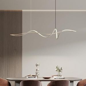 Lampe à suspension LED Restaurant lampe à suspension créative lampe à suspension moderne atmosphère minimaliste Bar Restaurant lampe à suspension minimaliste (Blanc, 160cm) (ERLINUKUK, neuf)