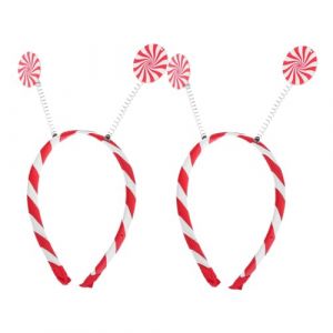 VALICLUD -T&ecirc;te En Sucre D'Orge 2 Pi&egrave;ces Accessoires De Coiffure Pour Enfants Pour Les F&ecirc;tes De Fin D'Ann&eacute;e &ndash; -T&ecirc;te De No&euml;l En Acrylique Souple Avec Motif Sucette Pour (MOUBACK, neuf)